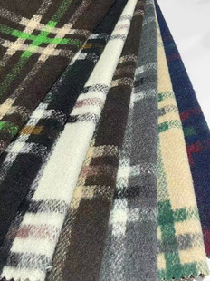 Woolen Woolen Spot Brushed Large Plaid Outwear Clothing/shoes and Hats/lags Fabric Shaoxing Supply