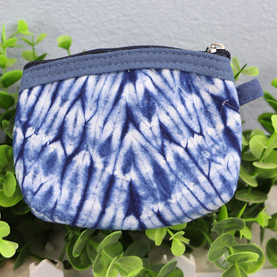 Wholesale Yunnan Dali ethnic fabric handmade tie dye blue dye clutch bag card bag wallet tie dye bag
