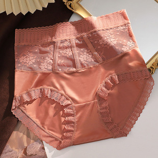 Women's Underwear High Elastic Lace High Waist Light Luxury Underwear Comfortable Traceless Hollow Out Naked Skin Breathable Underwear Women's Underwear