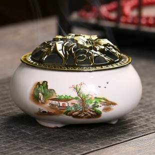 Incense burner ceramic wholesale incense burner household indoor sandalwood burner ornaments creative yiwu kiln incense ice crack incense burner