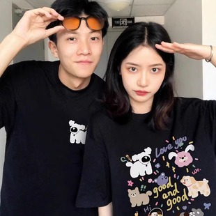 Couple's Cotton Short-sleeved T-shirt 2025 Summer New oversize Niche Men's and Women's Top Fashion Brand Class Clothes