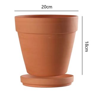 Red Pottery Flower Pot International Round Flower Pot Fine Ceramic Red Pottery Pot Fleshy Seedling Pot Breathable Pottery Pot
