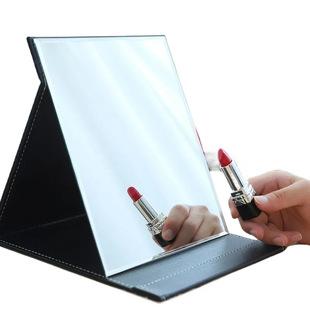 Mirror Folding Portable Makeup Mirror Large Dressing Mirror Student Dormitory Rental House Desktop Simple High Definition Mirror
