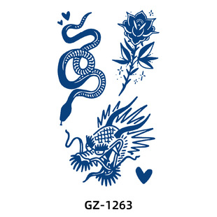 Herbal Juice Tattoo Sticker Plant Semi-Permanent Waterproof Long Lasting Tattoo Half Arm Chest Sexy Tattoo Sticker