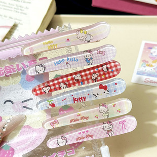 Cute Jelly KT Cat Duckbill Clip Macron One-character Clip Girl's Heart Side Bangs Clip Sweet Fresh Hairpin