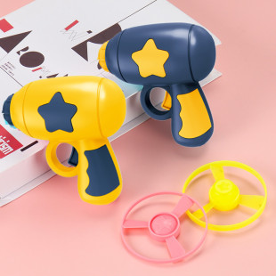 Bamboo Dragonfly Luminous Flying Saucer Gun Gyro Children's Toy Gyro Flying Plate Light Toy Street Stall Cat Toy Wholesale