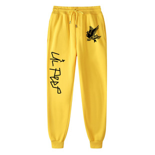 Cross-border new European and American singer Lil Peep Street trend loose bird print casual pants