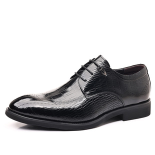 New Men's Business Dress Shoes Leather High-end Brogue Shoes British Style Wedding Men's Shoes Top Layer Cowhide Shoes