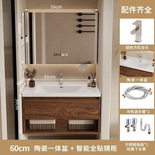 New Peach Color Bathroom Cabinet Ceramic All-in-One Basin Wash Sink Toilet Sink Washbasin Cabinet Combination suit