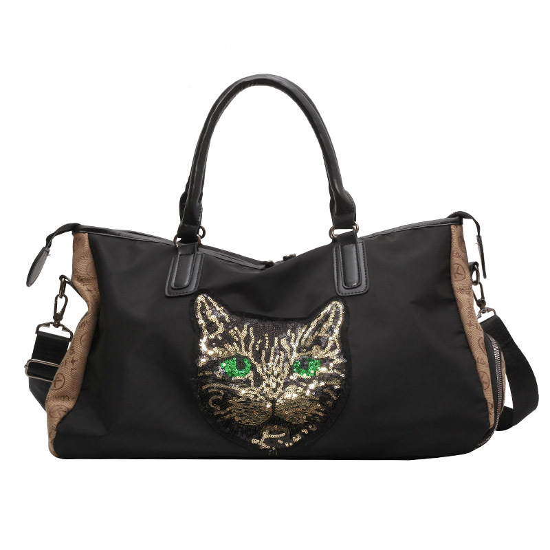 Bear travel bag, large capacity, suitable for men and women, hand-held luggage, can be used for maternity leave, short business trips, and boarding.