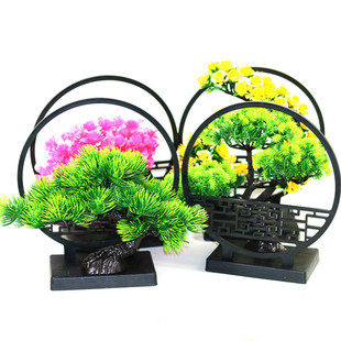 Mixed simulation flower potted simulation bonsai potted home New Year decorations wholesale 10 yuan supply stall