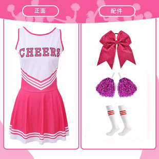 Cross-border Cheerleading Clothes dress Student Stage Performance Clothing Four-piece 2025 Amazon Supply Performance Clothing