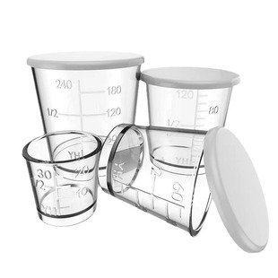 Thickened PC drop-resistant Measuring Cup four-piece set mixed bait measuring cup fishing special with scale measuring cup scale Cup fishing gear