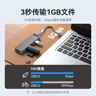 Weixun CHLUSB 3.0 к USB 3.0x4 Micro USB питание серый