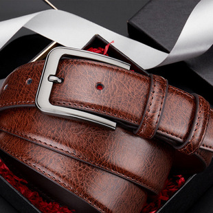 Belt men's advanced sense belt tide men's belt fashion Joker cross-border business belt pin buckle a generation of hair