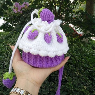 Шерсть ручной сплетенный мешок Берри торт мешок DIY материала сумка самодельные персонализированные подарок Crossbody сумка