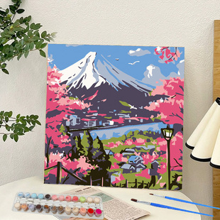 Digital oil painting landscape oil painting Dafen village hand-painted mathematics oil painting coloring painting oil painting flower oil painting wholesale