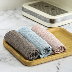 Explosions waffle cloth non-oil kitchen cleaning dishwashing cloth lint absorbent strong household scouring pad wholesale