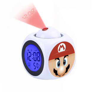 Foreign trade creative mantra back to war alarm clock Tiger stick yourentai clock anime LED projection alarm clock electronic clock wholesale