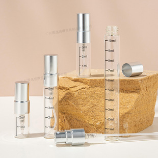 Спот 2 ml3ml5ml10 ml Шлифованная парфюмерная спрей бутылка Электрохимический алюминий полстакан стеклянная бутылка для путешествий