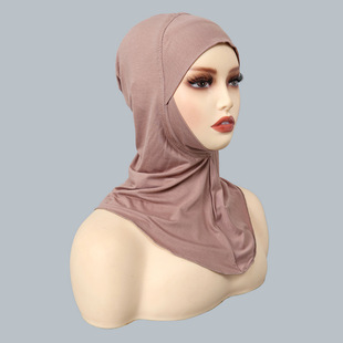 Cross-border Hot Sale Modal Arab Women's Base Cap High Elastic Serized Cotton Scarf One-piece Pullover Cap