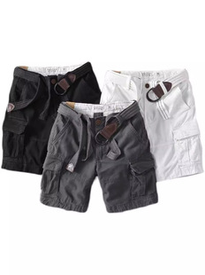 Ami Kaji Retro Heavy Casual Workwear Shorts Men's Trendy Summer Cotton Loose Four-point Five-point Pocket All-match