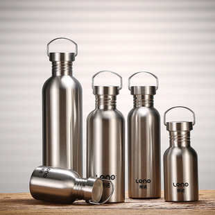 Portable Outdoor Cold Water Bottle Factory 304 Single-layer Stainless Steel Sports Water Bottle Cross-border American Large Mouth Water Cup Large Capacity