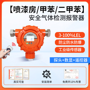 Paint room concentration alarm paint baking workshop xylene monitoring combustible gas leak probe detector