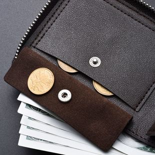 Cross-border men's wallet hot sale retro wallet men new horizontal short zipper men's wallet factory wholesale