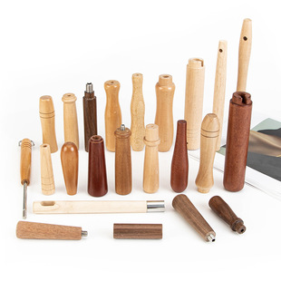 Manufacturers Supply Beech Wood through Hole Wooden Handle Solid Wood Handle Hardware Special-shaped Lotus Wood Handle