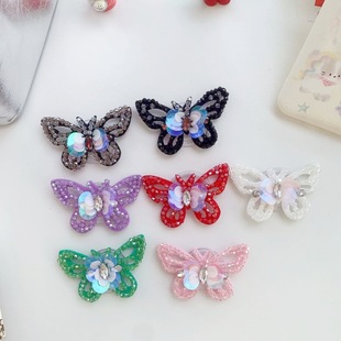 Exquisite bow airbag bracket multi-color nail bead sequins rhinestone creative mobile phone case decorative paste support telescopic