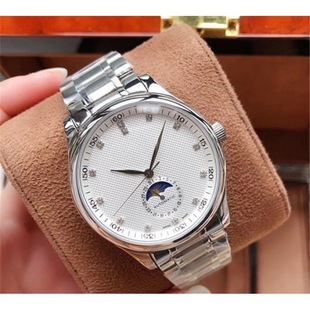 Langjia Men's Watch Famous Craftsman Moon Phase Classic Series Automatic Mechanical Watch Women's Business Watch Steel Belt