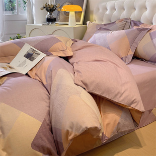 Thickened sanding four-piece cotton cotton 2025 autumn and winter quilt cover three-piece bedding wholesale