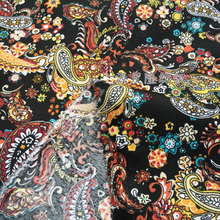 Peach Skin Printed Fabric Small Floral Polyester Printed Fabric Hat Luggage Lining Plain Cashew Printed Fabric