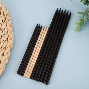 Ancient style wooden hairpin plain hairpin imitation Ebony wooden hairpin peach wood color DIY handmade headdress updo hairpin manufacturer in stock