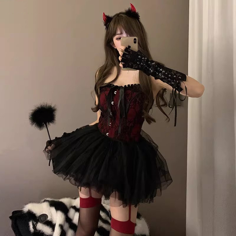 Beautiful Woman's Pure Desire Sexy Bunny Girl Uniform Nightclub Party Halloween Catwoman Demon Maid Mature Queen Costume
