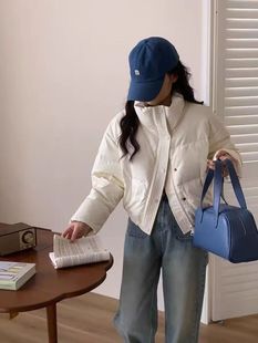 Wash-free PU Leather Cotton-padded Coat Women's Short 2024 New Winter Thickened Loose Bread Clothing Fashion Cotton-padded Coat Coat