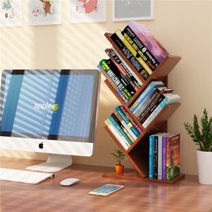 Multi-layer Table Tree-shaped Bookshelf Kidsren's Simple Storage Rack Student Desktop Bookshelf Bookcase Storage Rack Storage Rack