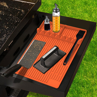 Amazon Explosions Barbecue Oven Silicone Side Rack Pad Baking Tray Protection Pad Oil Dipping Pad Blackstone Silicone Oven Tool Pad