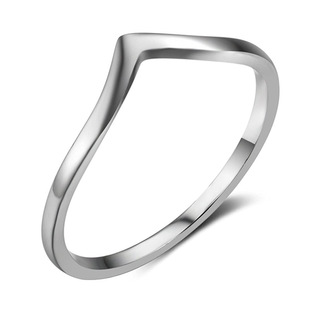 Ring Customization Stainless Steel Pointed V-shaped Simple Single-sided Pledge Ring Amazon Autumn and Winter Explosions Ring Jewelry Customization