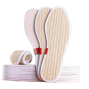 Mugwort Deodorant Insoles, Breathable Sweat-Absorbent Insoles, Summer Thin Deodorant and Fragrance-Retaining Soft-Soled Cotton and Linen Insoles for Men and Women
