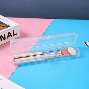 Pp Прозрачная прямоугольная косметическая коробка для кистей Отделка хранения Карандаш для бровей Косметическая щетка Карандаш Зубная паста Коробка для зубных щеток Пустая коробка