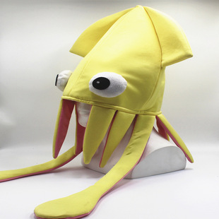 Four-color velvet squid hat squid octopus hat ball performance party props novelty toys funny hat