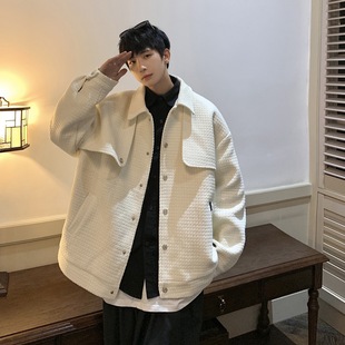 Chanel Style Plaid Jacket Men's 2024 Spring and Autumn New Ins High-end Fashionable Brand Loose Casual Laps Jacket