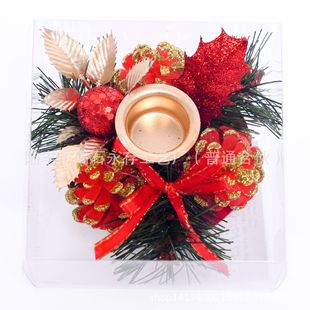10cm Candle Holder Christmas Pine Cone Garland Amazon Customized Pine Cone Garland European and American Style Christmas