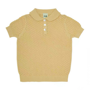 In stock 2021 spring and summer parent-child fub soft modal cotton hollow knitted top-parent-child series NY46