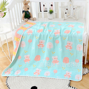Six layers of gauze baby cotton jacquard six layers of four seasons available kindergarten high density baby gauze bath towel