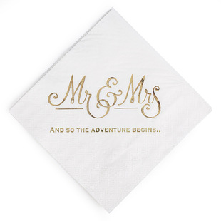 100pcs Multi-color Cross-border Hot-selling Adventure Light Luxury Printed Napkin Amazon Special Supply