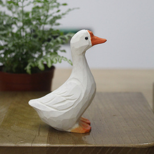 Simulation Animal Carving Log Decoration Crafts Decorations Wooden Home Ornaments Penguin Ornaments