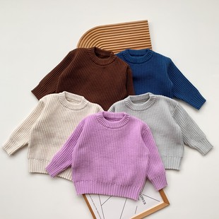 Spring Autumn and Winter New Children's Sweater Ins Baby and Young Children's Pullover Sweater Trendy Outer Wear Sweater for Boys and Girls